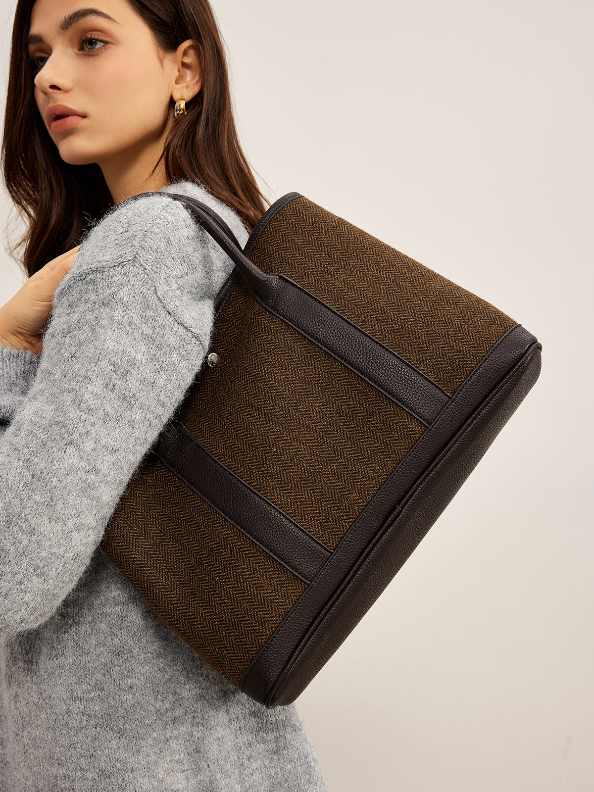 Céline Chevron Tote Bag