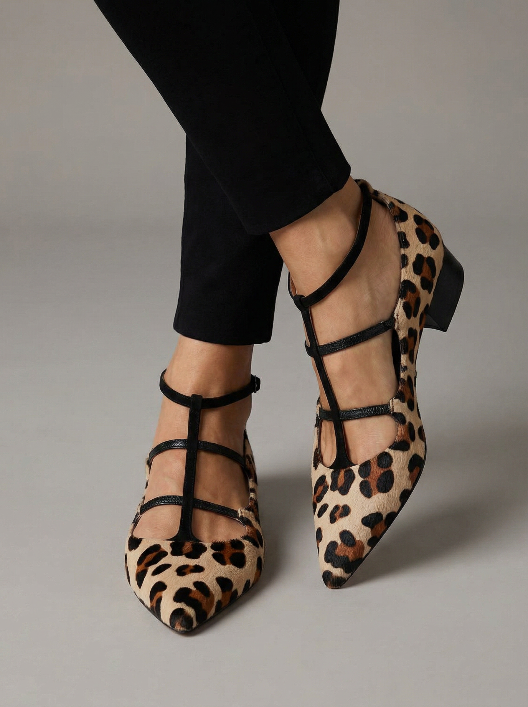 Bailarinas animalier con tiras – Bella Pasión