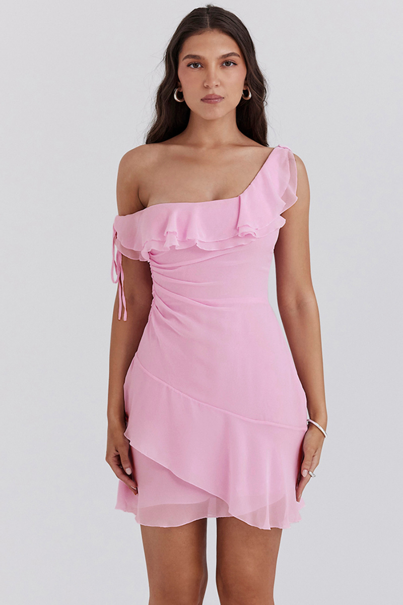 Eleonora Off-Shoulder Ruffle Mini Dress