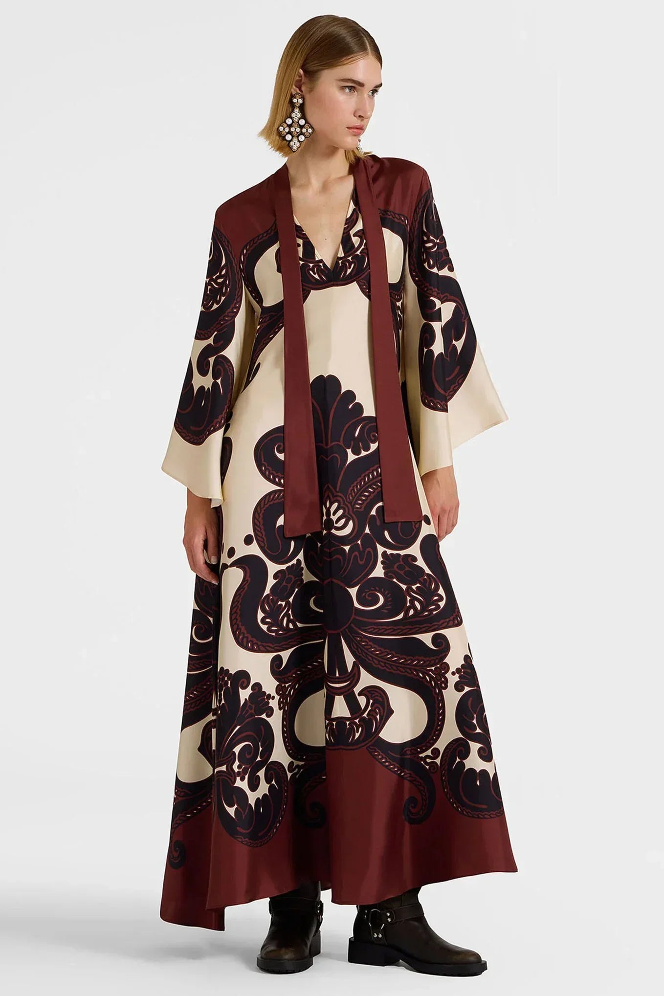 Nicolette Baroque Print Maxi Dress