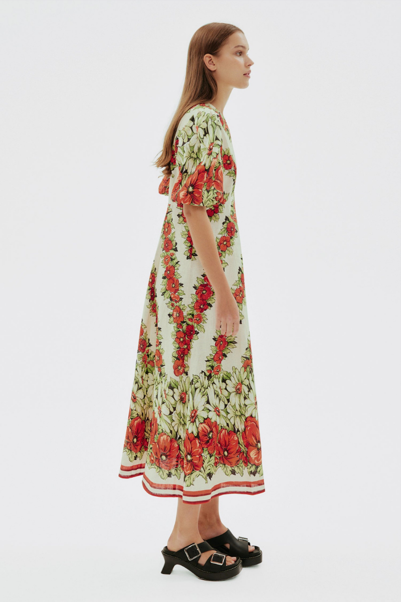 Seraphine Floral Puff Sleeve Maxi Dress