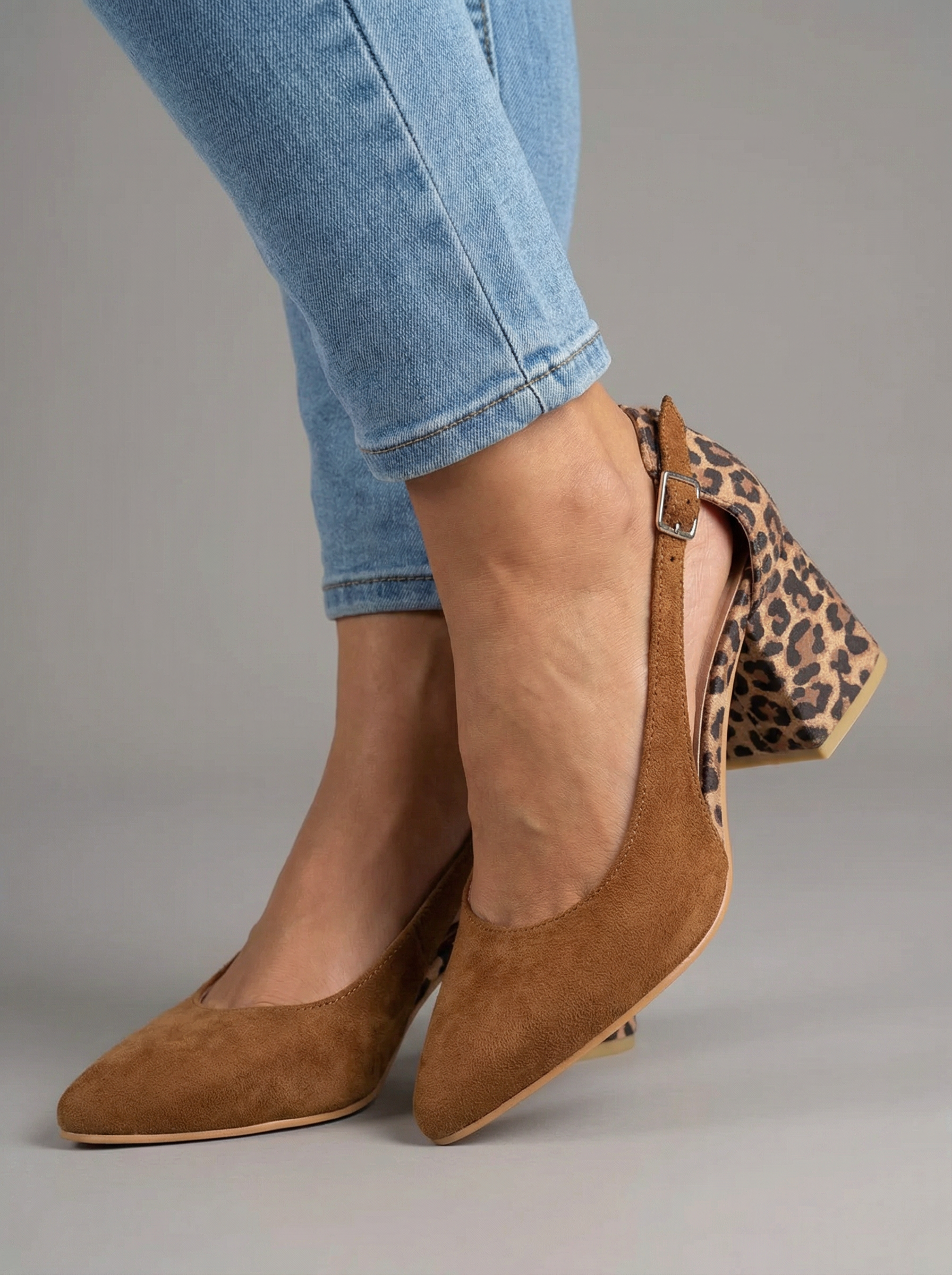 Slingback tacón leopardo – Bella Pasión