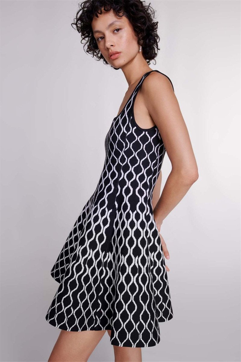 Francesca Abstract-Print Mini Dress